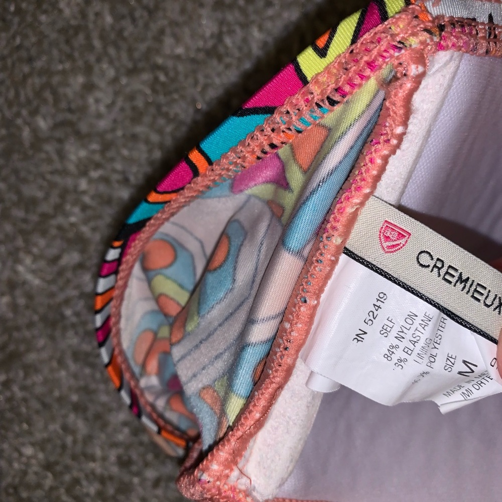 Cremieux Orange Multicolor Swim Coverup size M - Picture 7 of 10